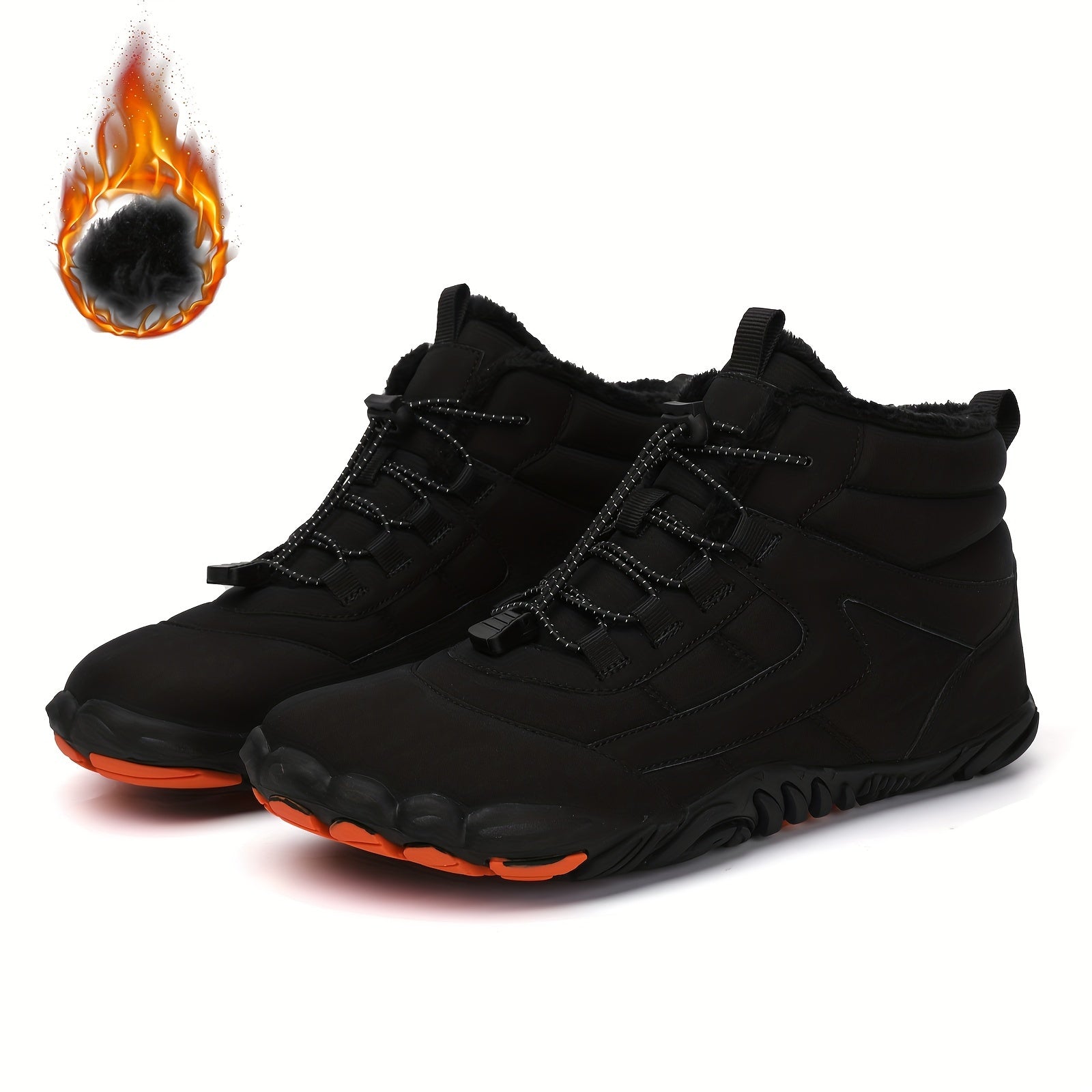 Men's Snow Boots Non Slip Warm Fuzz Lined Ankle Boots