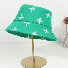 Floral Print Bucket Hat Wide Brim Sun Hat for Women