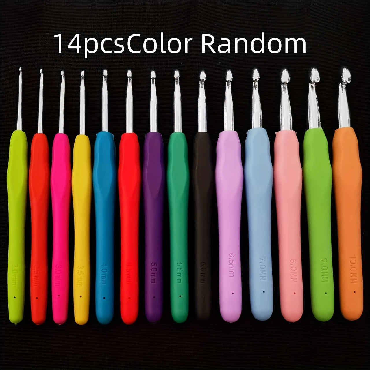 Ergonomic Soft Handle Crochet Hooks Set for Arthritis - Random Color