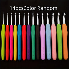 Ergonomic Soft Handle Crochet Hooks Set for Arthritis - Random Color