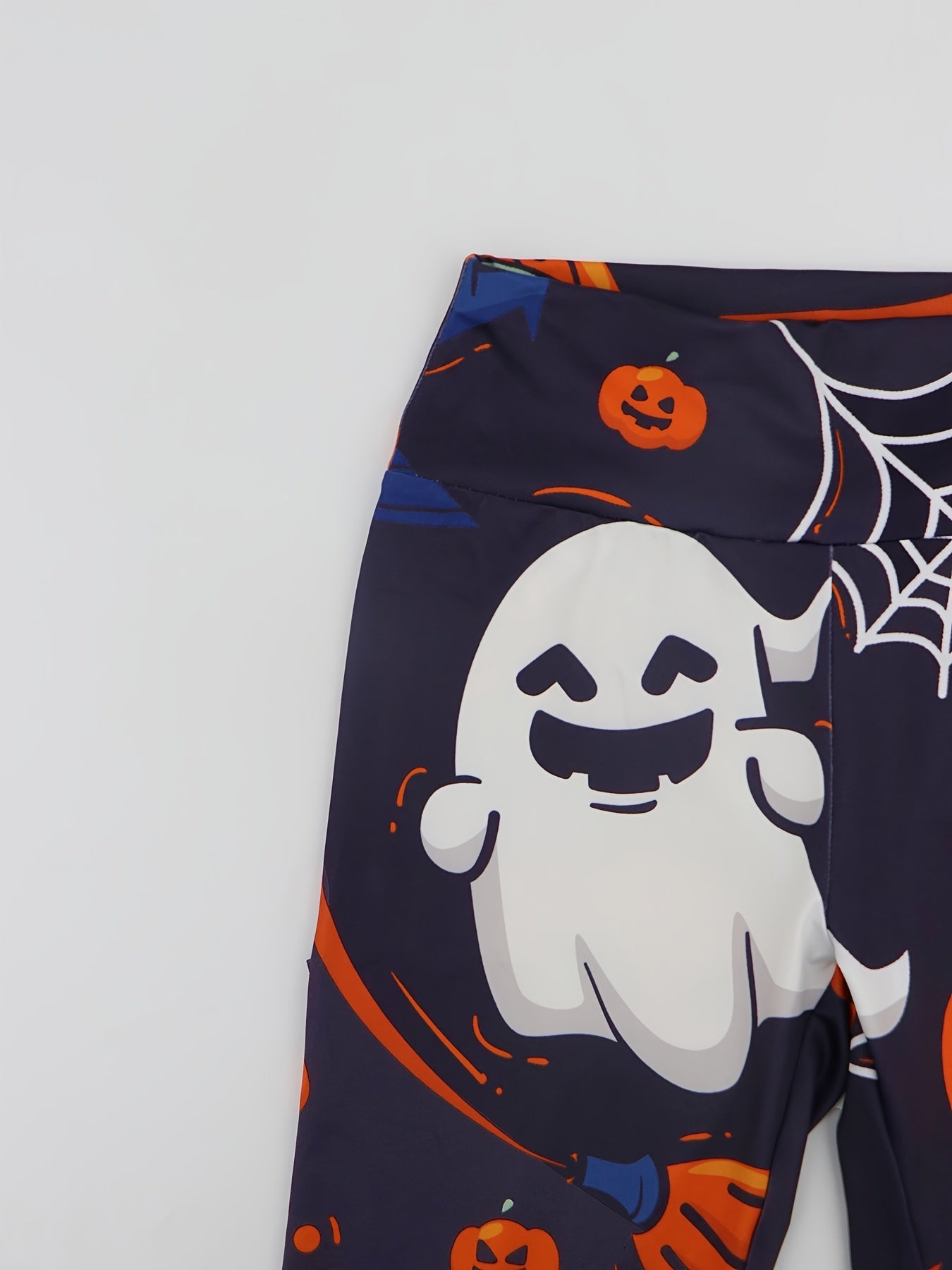 Spider Pumpkin Print Yoga Leggings High Waist Workout Pants