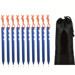 10pcs Heavy Duty Tent Stakes with Reflective Rope for Camping