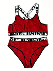Criss Cross Back Bra & Panties Set