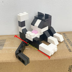 2pcs Cow & Cat Building Blocks for Creative Play or Home Decor