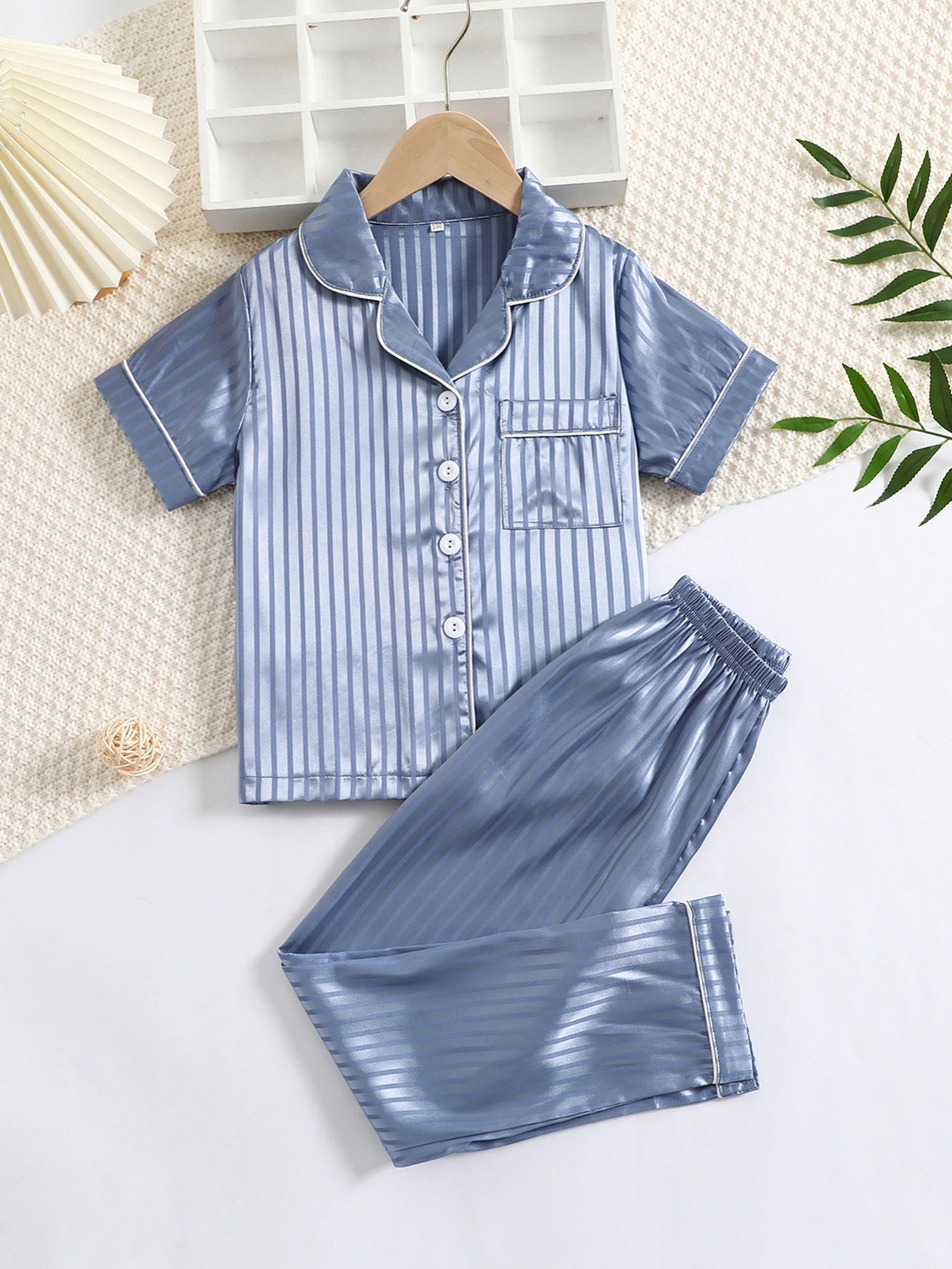 Boys 2pc Short-Sleeve Trousers Loungewear Set