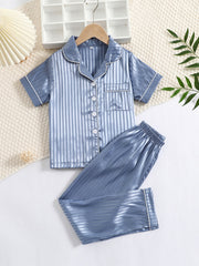Boys 2pc Short-Sleeve Trousers Loungewear Set