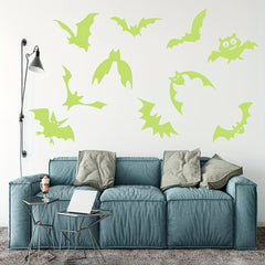 Halloween Luminous Bat Wall Stickers Self Adhesive