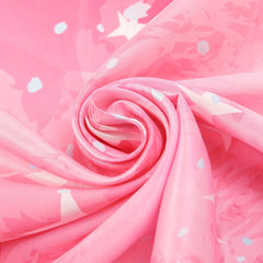 Pink Stars Print Bandana Casual Square Scarf Women Neckerchief Head Wrap