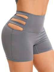 Sexy Women's Activewear Waist Hollow Out Yoga Shorts