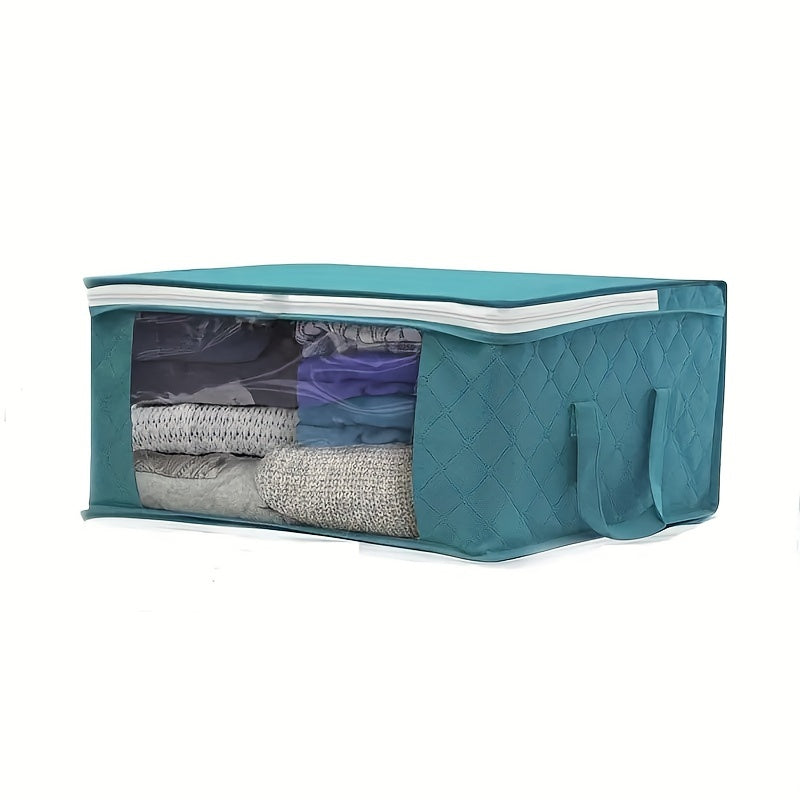 Quilt Storage Bag with Reinforced Handles Clear Window Organizer