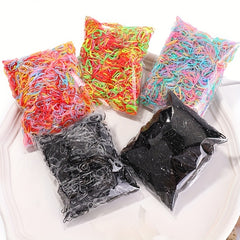 1000pcs Colorful Hair Ties Mini Elastic Bands Set Girls Gift
