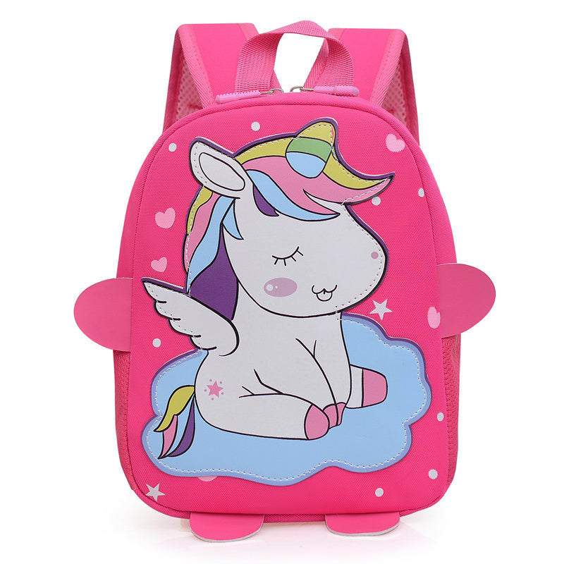 Kids Backpack Unicorn Dinosaur Pattern School Bag