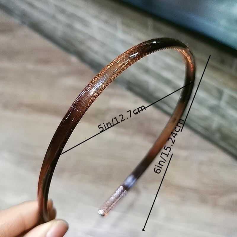 Vintage Thin Hairband With Teeth Non Slip Solid Headband