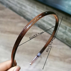 Vintage Thin Hairband With Teeth Non Slip Solid Headband