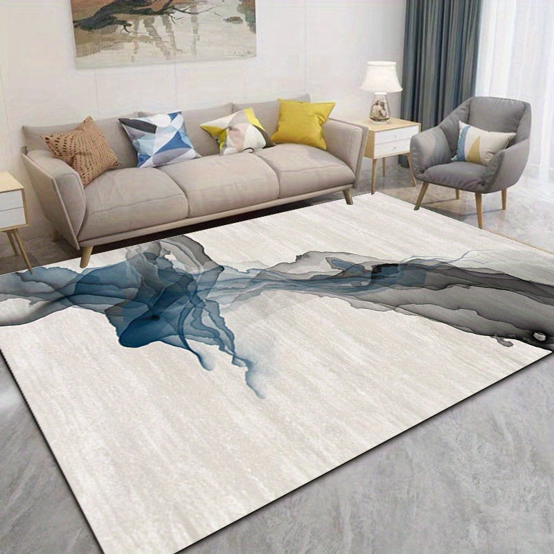 Modern Extra Large Area Rug for Living Room Crystal Velvet Non-slip Soft Mat