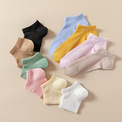 10 Pairs Women's Soft Lightweight Low Cut Ankle Socks Solid Colors