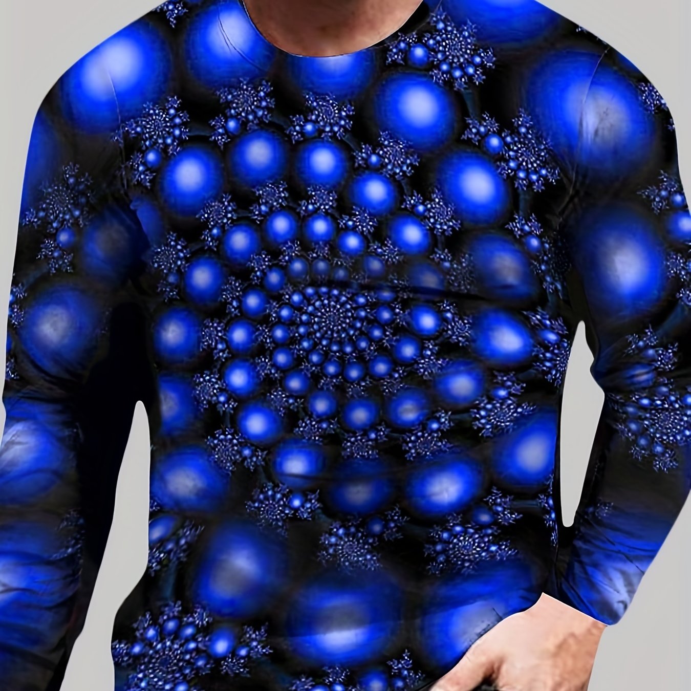 3D Pattern Print Men's Graphic Long Sleeves T-shirt Spring Autumn Tops