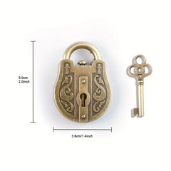 Vintage Bronze Metal Puzzle Lock Retro Brain Teaser Toy IQ Challenge