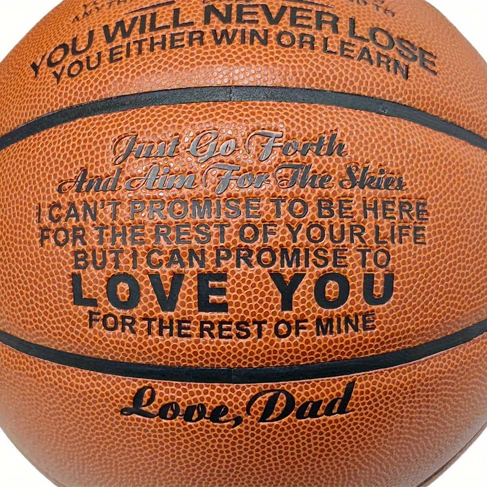 Engraved Basketball for Son Graduation Birthday Christmas