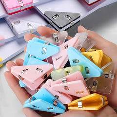 10pcs Triangular Clips Book Clips Anti Curling Office Stationery Acrylic Pp Clip
