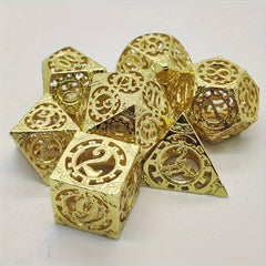 7pcs Gear Dice For Fun Game Digital Hollow Desktop Entertainment
