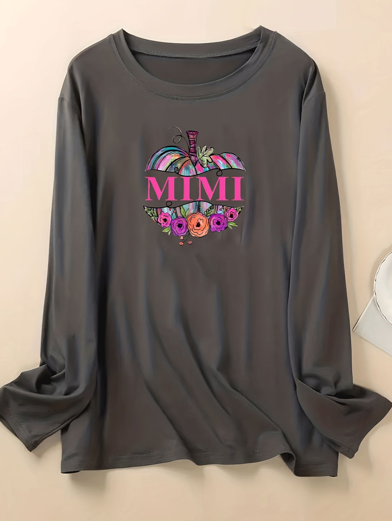 Floral Pumpkin & Letter Print Lounge Top