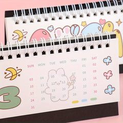 Cartoon Desk Calendar - October to December - Planning & Organizing Schedule