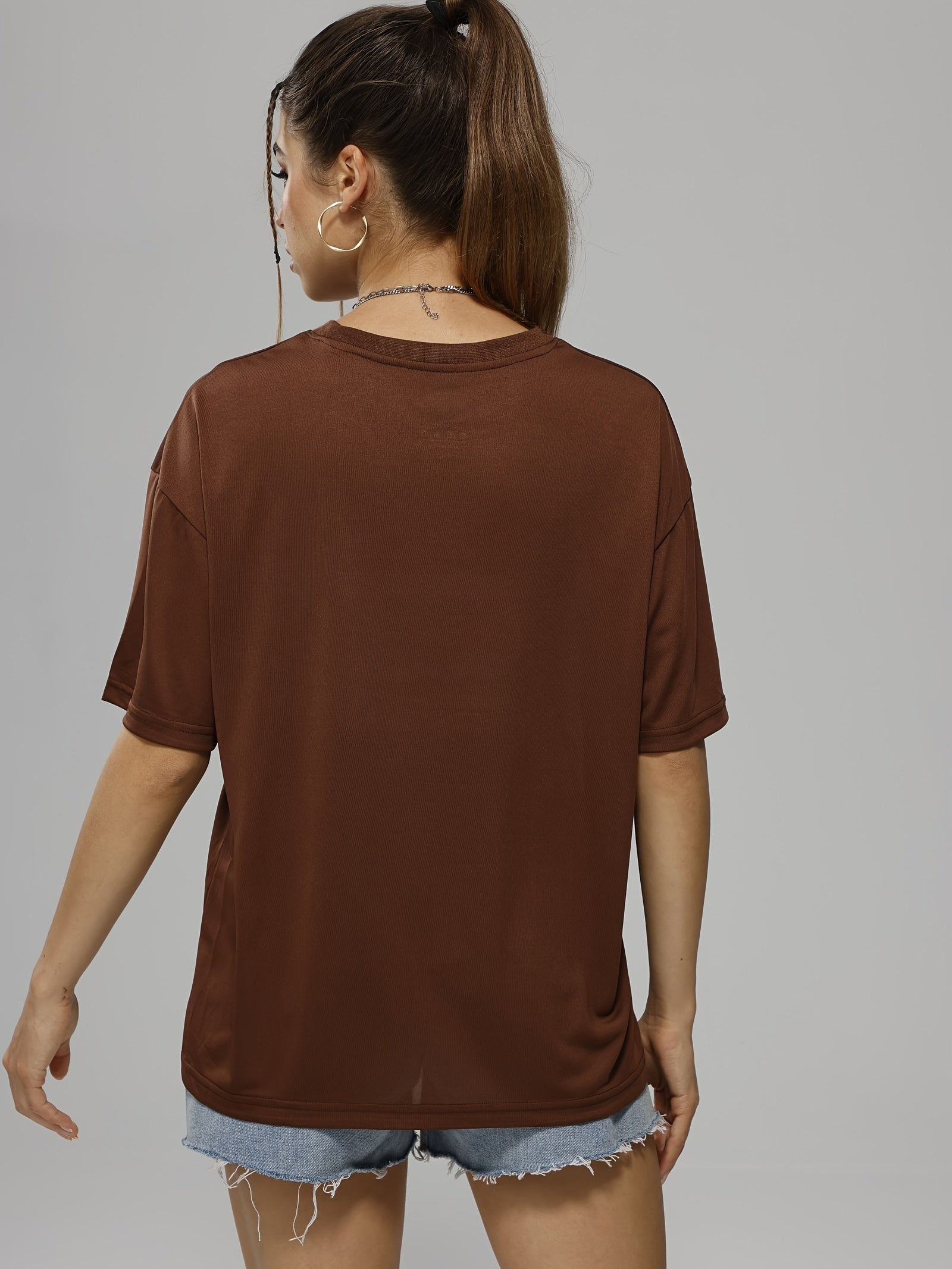 Cat Graphic Short Sleeves Casual Loose Crew Neck Sports T-shirts