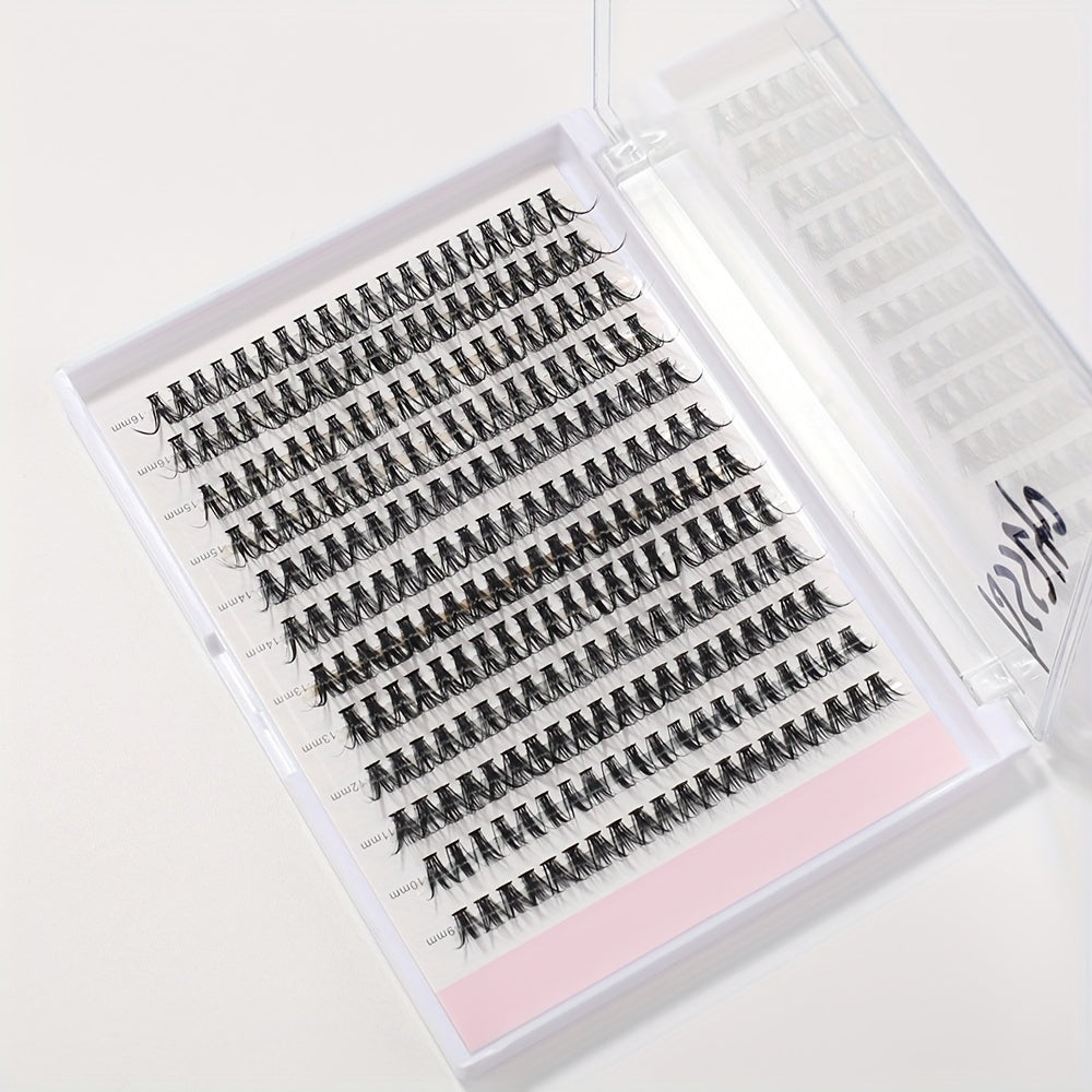 240pcs 40D Eyelash Cluster Extension D Curl Mixed Tray Faux Mink Lashes