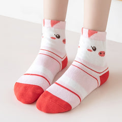 Girls Strawberry Pattern Sweet Socks for All Seasons