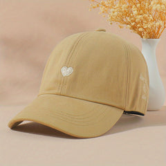 Kids Love Letter Embroidery Top Ponytail Hat