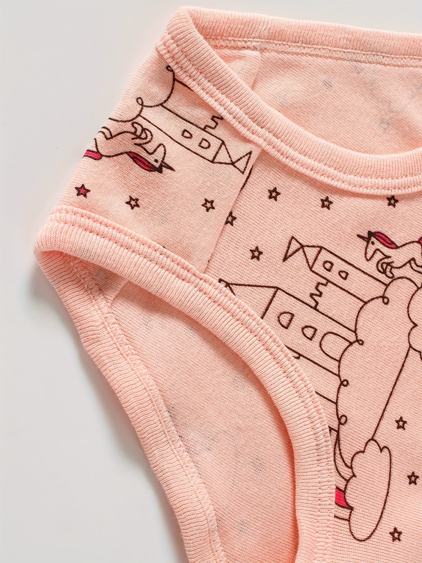 Girls Cartoon Animals Shortie Brief Cotton Underwear 6pcs Set