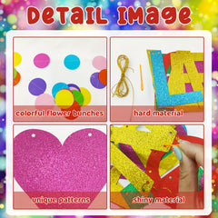 33pcs Welcome Home Party Decorations Glitter Banners Garland Balloons