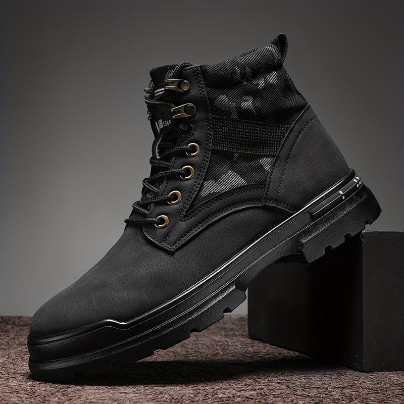 Men's Combat Boots Casual Lace up Walking Shoes Army Boots