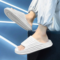Men's Non Slip Slides Casual Slippers for Indoor Outdoor Beach Shower
