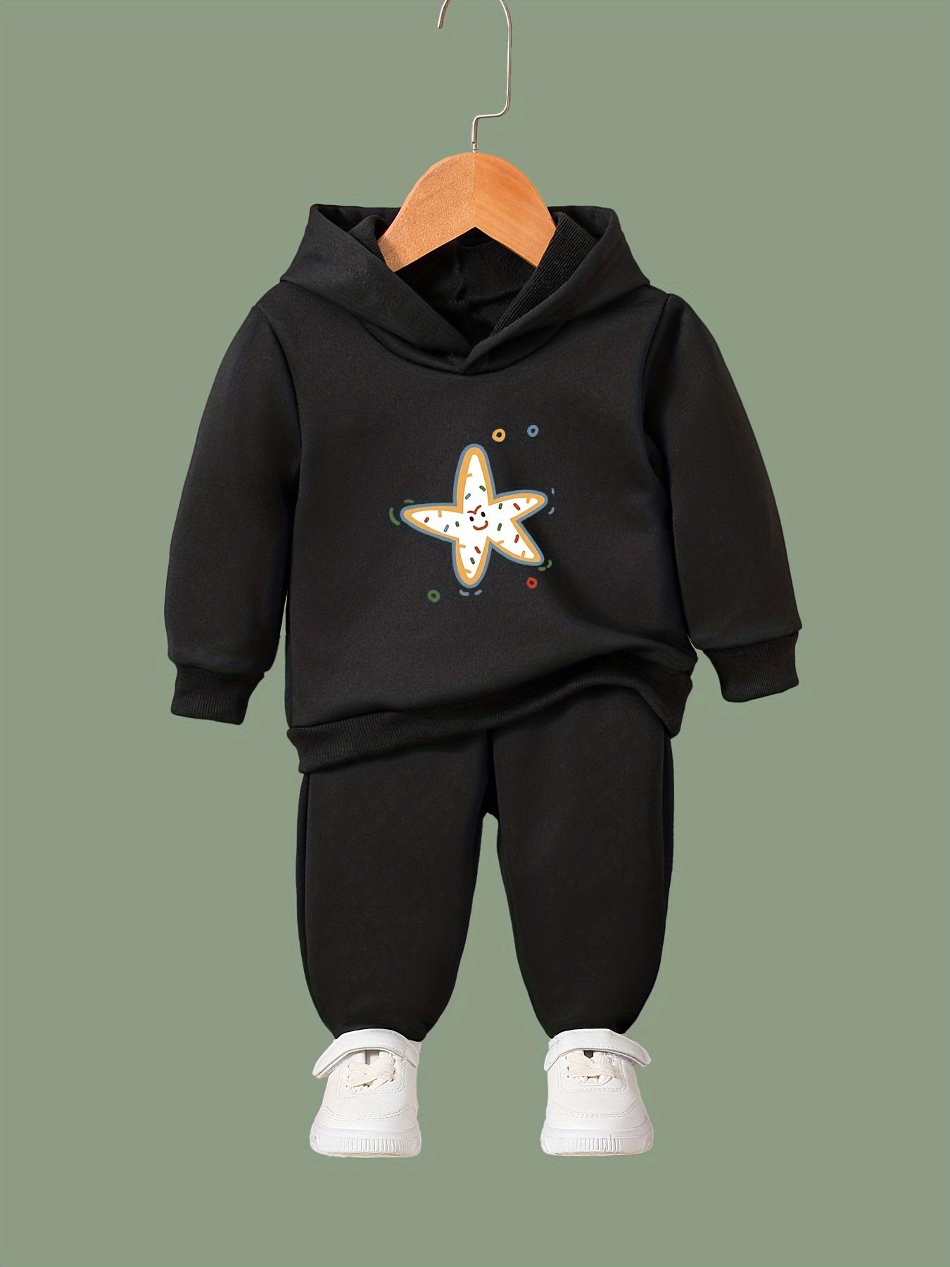 Star Graphic Girls Activewear Set For Sports