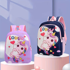Kids Unicorn Print Backpack Waterproof Lightweight Schoolbag
