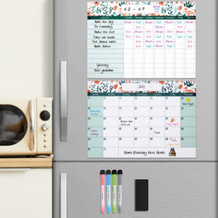 Magnetic Dry Erase Fridge Calendar and Chore Chart