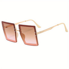 Oversized Square Frame Sunglasses Gradient Lens Glasses UV400