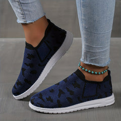 Women's Colorblock Flying Woven Sneakers Lightweight Non slip Outdoor Shoes