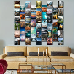 50pcs Mountain Scene Postcard Set Natural Beauty Landscape
