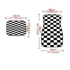 Checkerboard Car Foot Pad Cover - Upgrade Your Interior Style