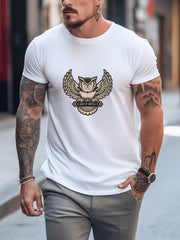 Retro Owl & Mountain Graphic Men's Tee