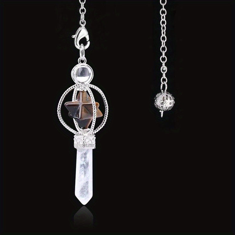 Men's Dowsing Pendulum Quartz Pink Healing Spiritual Tool
