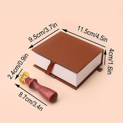 Brown Wax Seal Set European Retro Alloy Head DIY 1 Wax Seal 5 Copper Heads