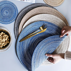 6pcs Heat Resistant Ramie Woven Coasters Set of 6 Decorative Kitchen Supplies