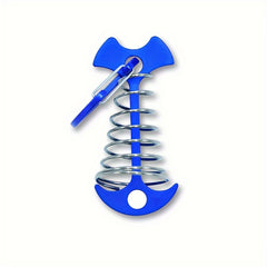 Aluminium Deck Anchor Pegs Carabiners Fishbone Stakes & Cord Adjusters
