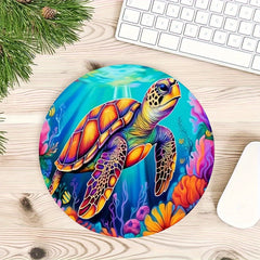 Cute Cartoon Turtle Mouse Pad - Non Slip Rubber - Waterproof