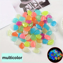 200pcs Small Luminous Pebbles for Garden Fish Tank Aquarium Decor