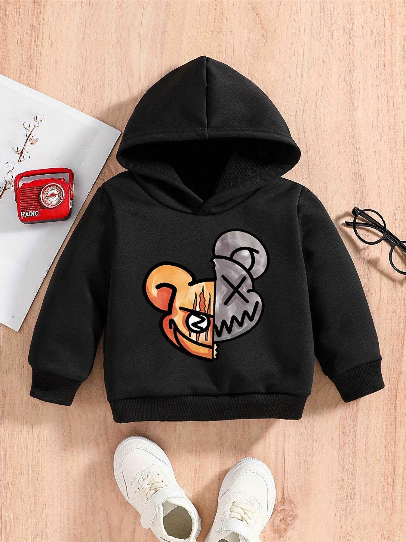 Bear Pattern Baby Boys Hoodie For Spring Fall Winter